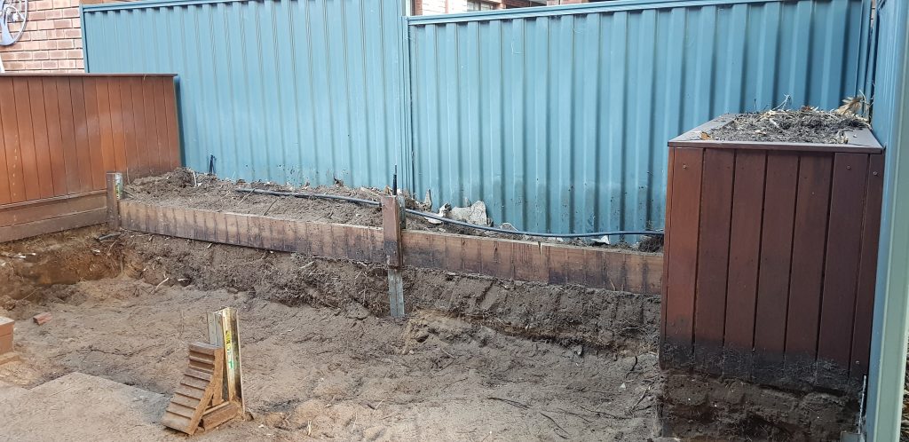 Removing the soil from the planters