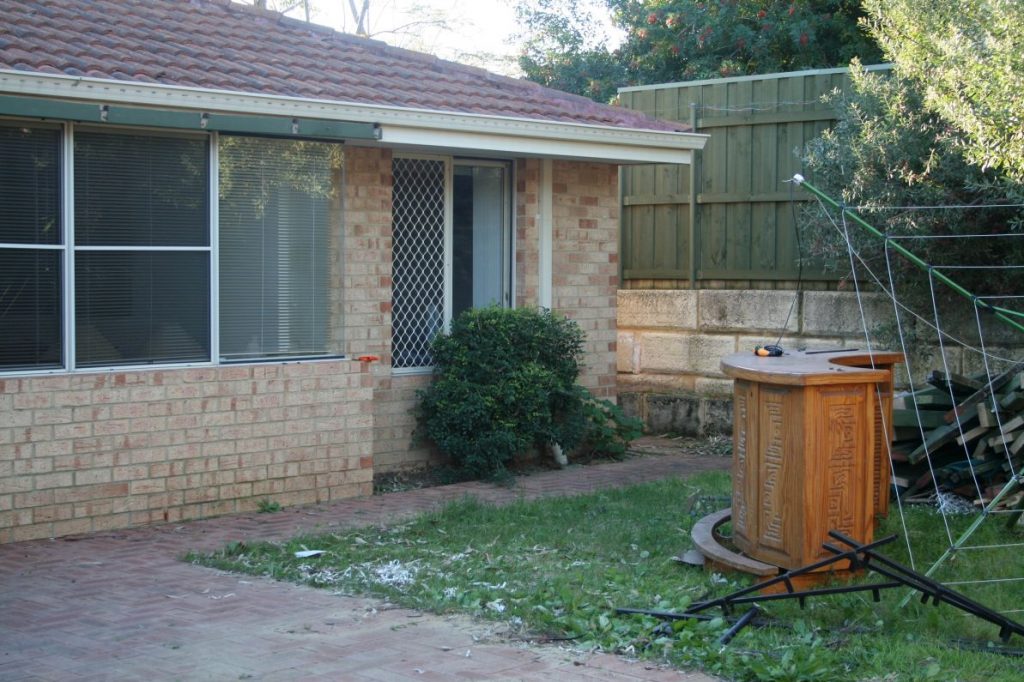 Back garden before renovation