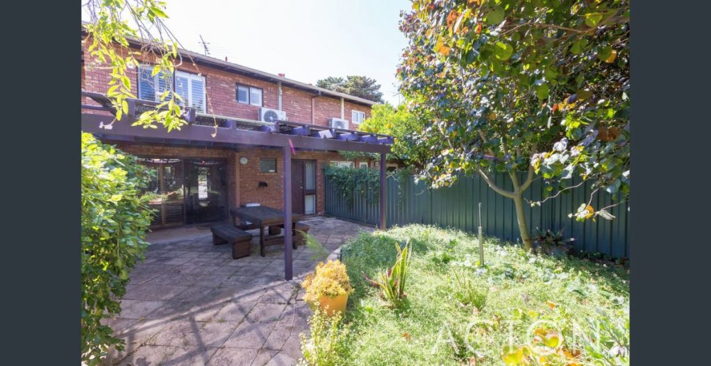 Back garden and pation before