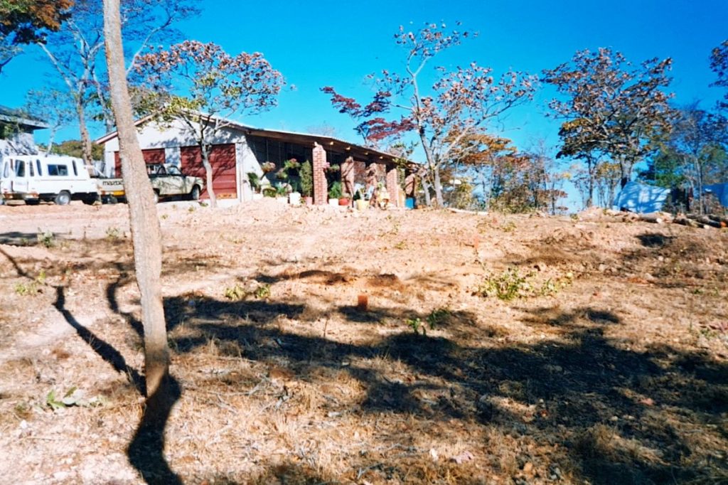 Temporary living quarters while the house was built.
