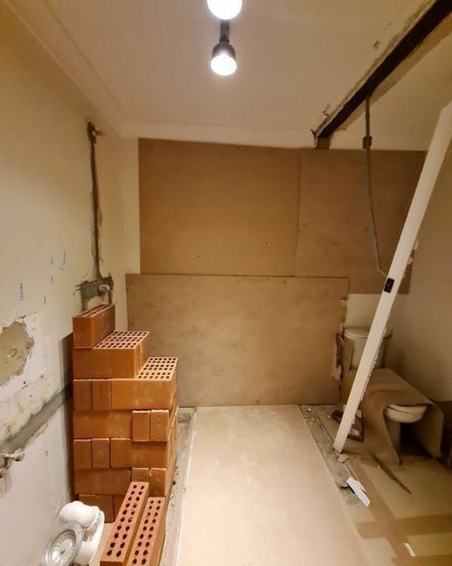 Builders part of the laundry