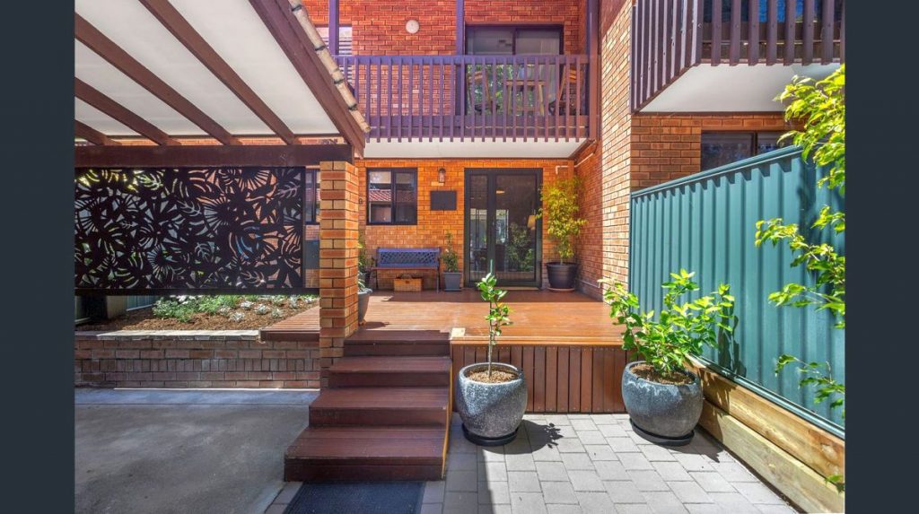 Townhouse entrance after