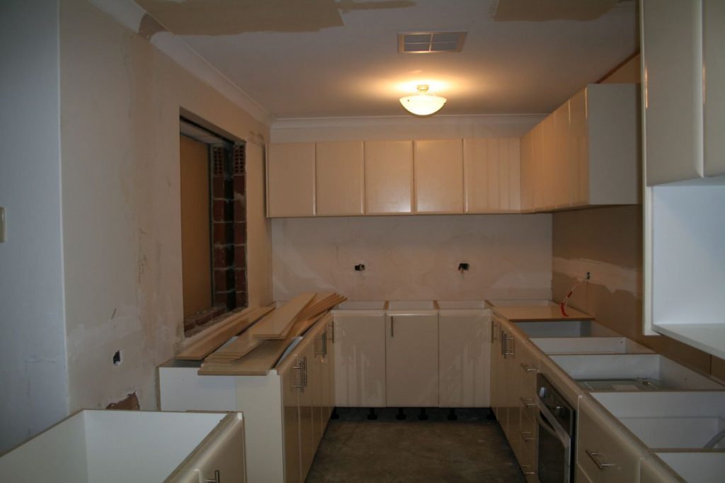 New cabinetry going in