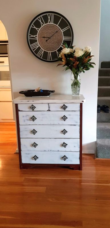 Chest of drawers refreshed with chalk paint