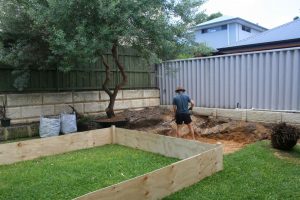 Preparation of a  hole to take the spa