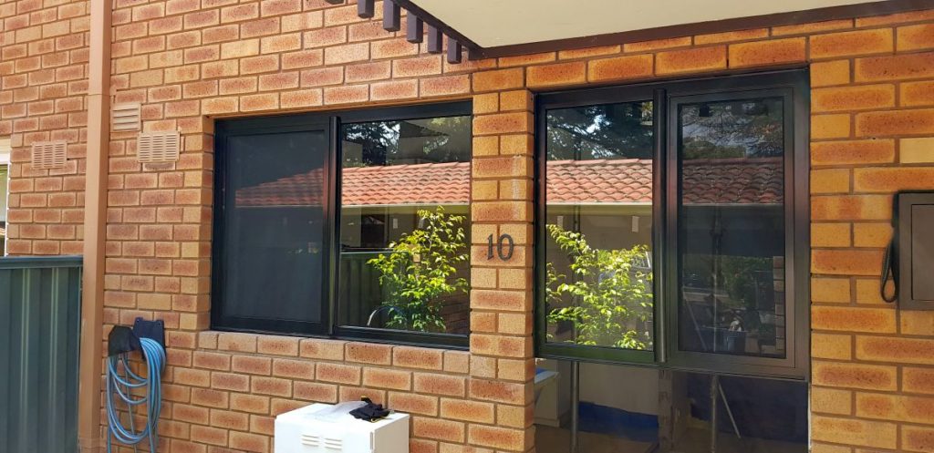 A view from the outside of the new windows