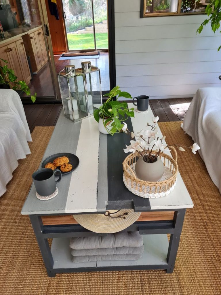 Coffee table after